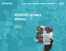 Tablet Screenshot of everyvoice.org